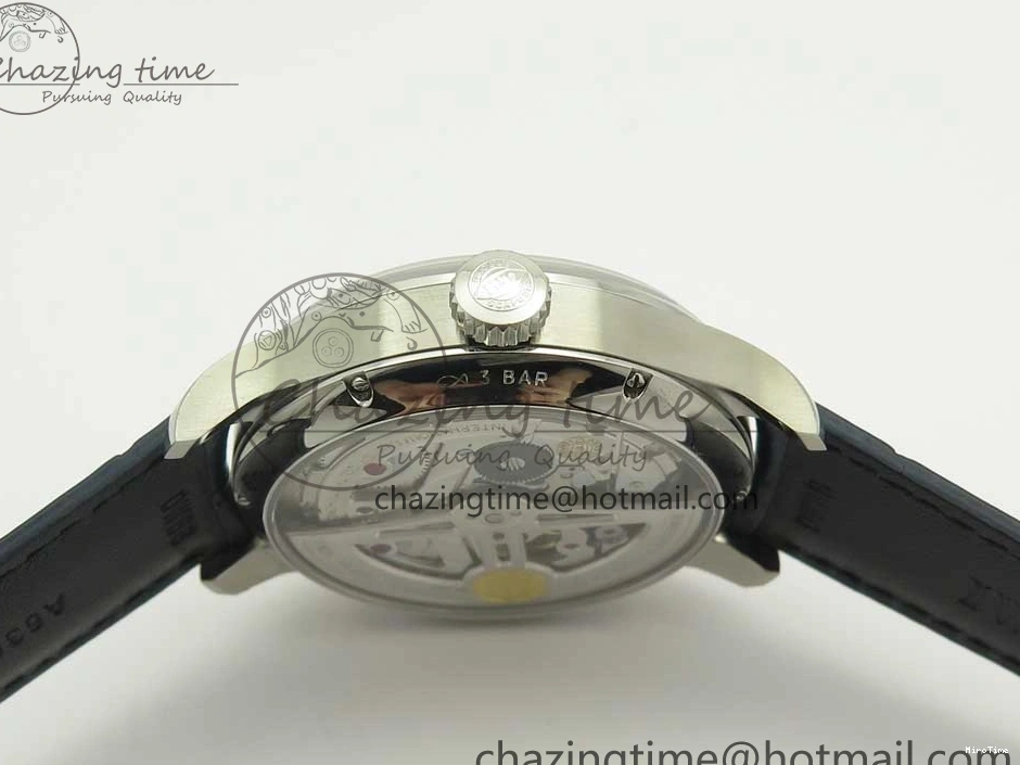 MIROTIME 1219 Affordable Portuguese Real PR Real Annual Calendar IW5035 ZF 1:1 Best Edition White Dial Blue Markers on Blue Leather Strap A 7143